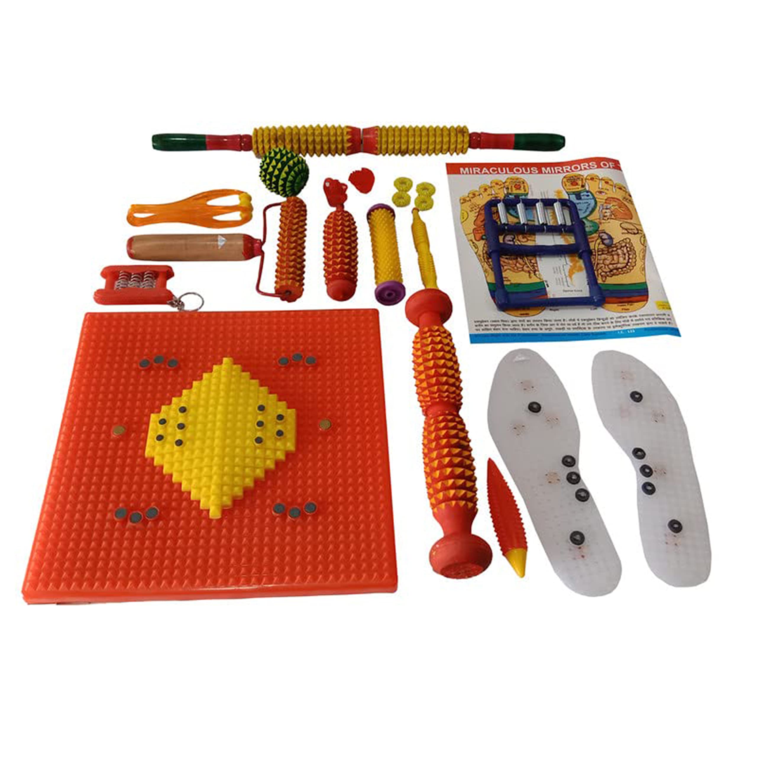 AcuRite Wooden Foot Roller, Ball Massager point Kerela Roller For Pain Stress Health Benefits Acupressure Kit (16 in 1) (B0B8326DK9) Amazon Price History, Amazon Price Tracker