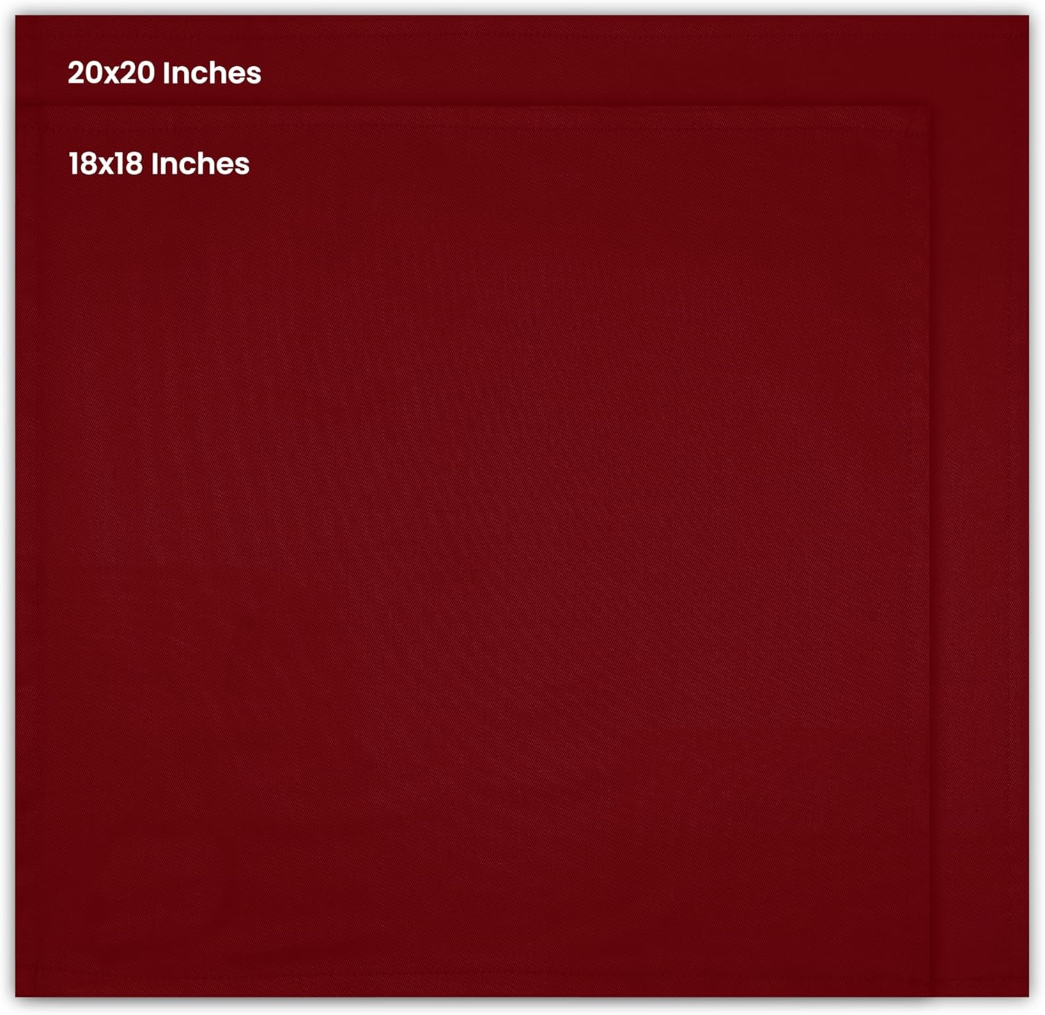 Utopia Kitchen Red Cloth Napkins [12 Pack, 18x18 Inch] Absorbent Cotton Blend Washable and Reusable for Dinner, Restaurant, Lunch, Wedding and Hotel