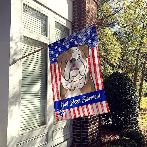 Vista 141 de Caroline's Treasures BB2171GF American Flag and Border Collie Garden Flag Mailbox Flag Decorative Yard Flag Banner Outside Patio Artwork Yard Flower
