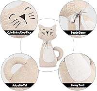 Vista 4 de Tapones decorativos para puerta con diseño de animales lindos, tela suave y duradera, protector de pared interior para el hogar y la oficina