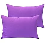 NTBAY Microfiber Toddler Pillowcases with Envelope Closure, 2 Pack 100% Brushed Microfiber Super Soft Travel Kids Nursery Pillow Cases, 14x20 Fits Pillows Sized 12x16 13x18 14x19, Purple