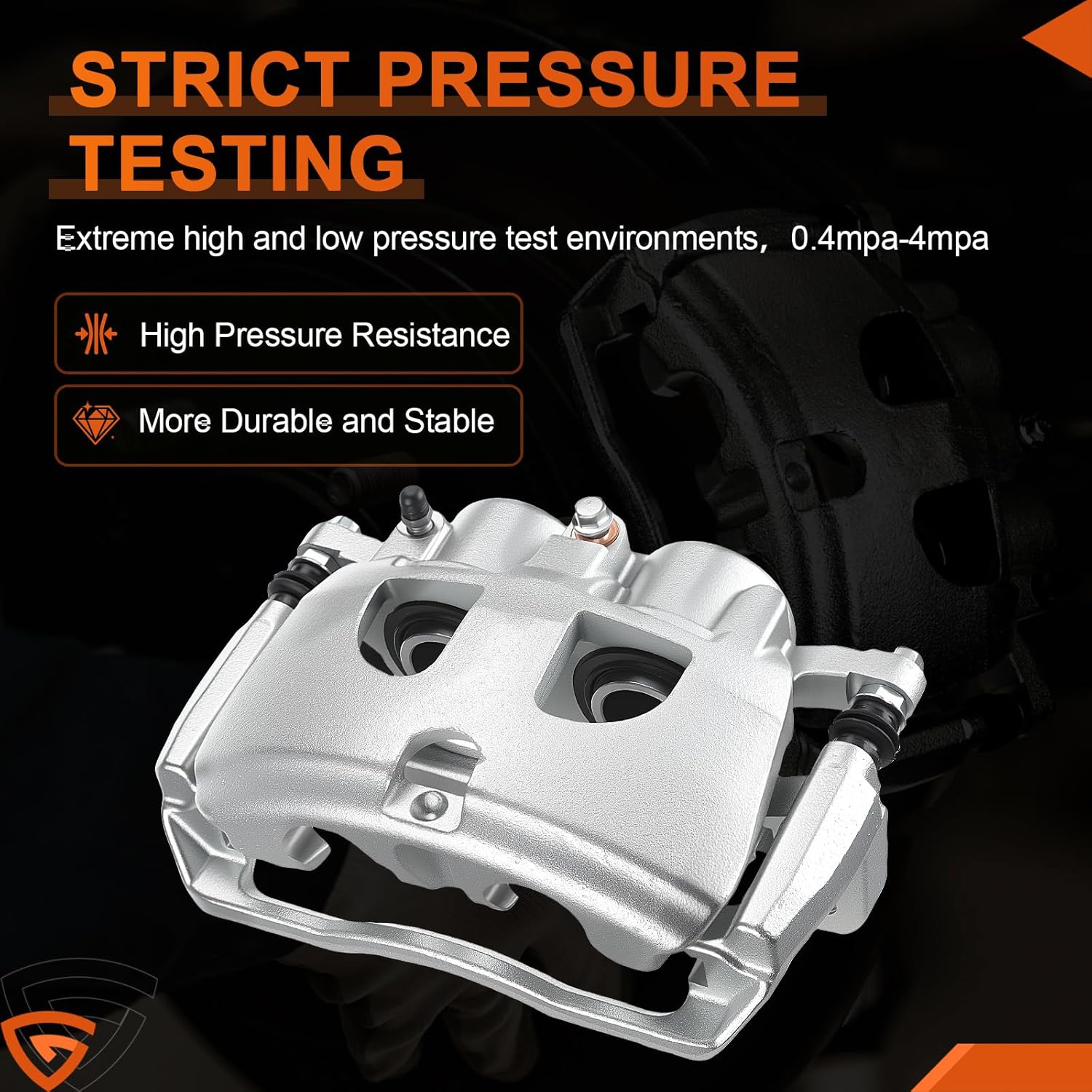 GEARLAST Rear Left & Right Brake Caliper With Bracket Rear Brake Caliper Compatible with Dodge Ram 2500 Ram 3500 2011-2018, Dodge Ram 2500 Ram 3500 2009-2010, 18-B5174 18-B5175