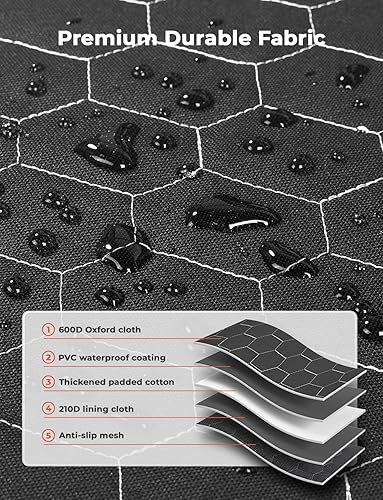 Miniatura 4 de Oasser SUV Forro de carga para perros, forro de carga grande para SUV, cubierta impermeable para maletero para perros con bolsillo desmontable