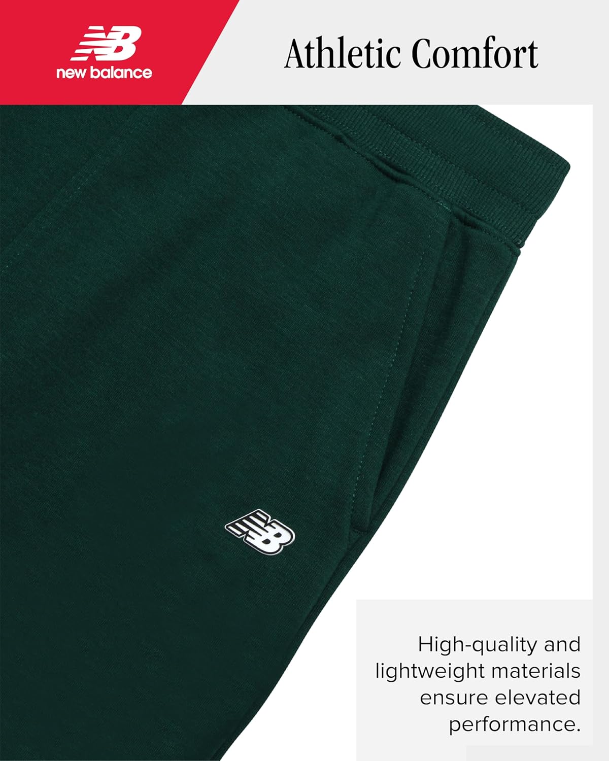 New Balance Boys Sweatpants - Active Performance Fleece Boys Joggers with Drawstring Waist - Athletic Pants for Kids (8-20) - Image 4