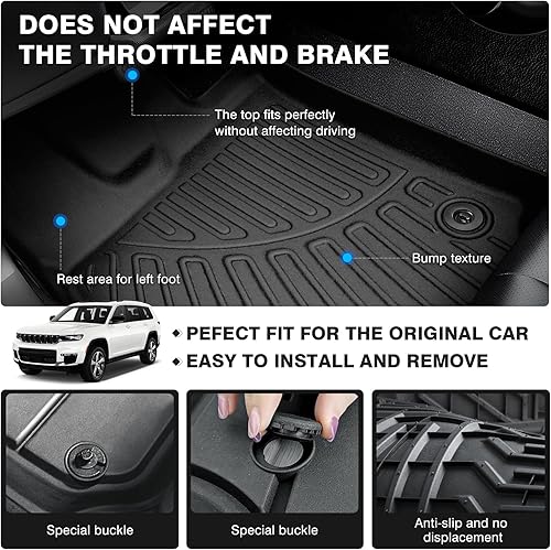 Vista 225 de Powerty Alfombras resistentes para BMW X3 2018 a 2024 y BMW X4 2019 a 2024, a medida para accesorios de X3 y X4, de elastómero termoplástico 3D