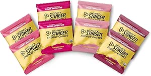 Honey Stinger Organic Energy Chews – Variety Pack with Sticker – 8 Count – Chewy Gummy Energy Source for Any Activity - Pink Lemonade, Fruit Smoothie, Pomegranate Passionfruit &amp; Cherry Blossom