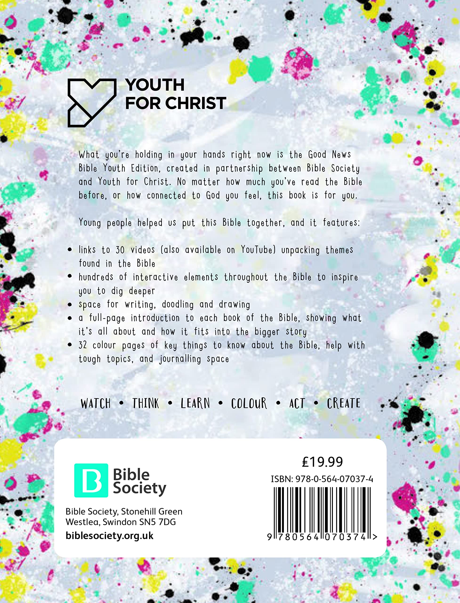 Bible en Anglais English Bible Good News Bible YOUTH EDITION: The Youth version