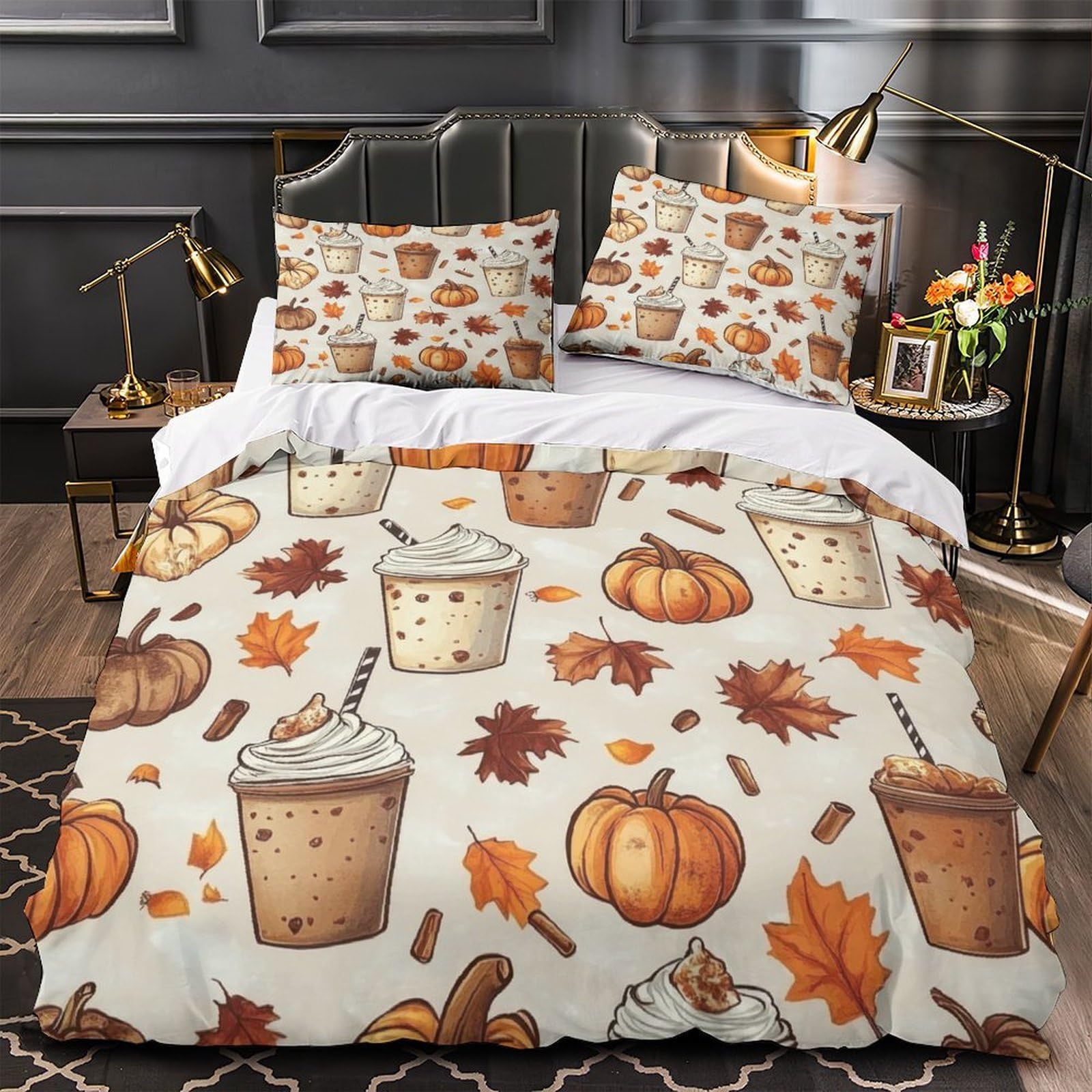 Housse de Couette 3D Hypoallergique Respirante 135x200cm pour Adolescent Sensible