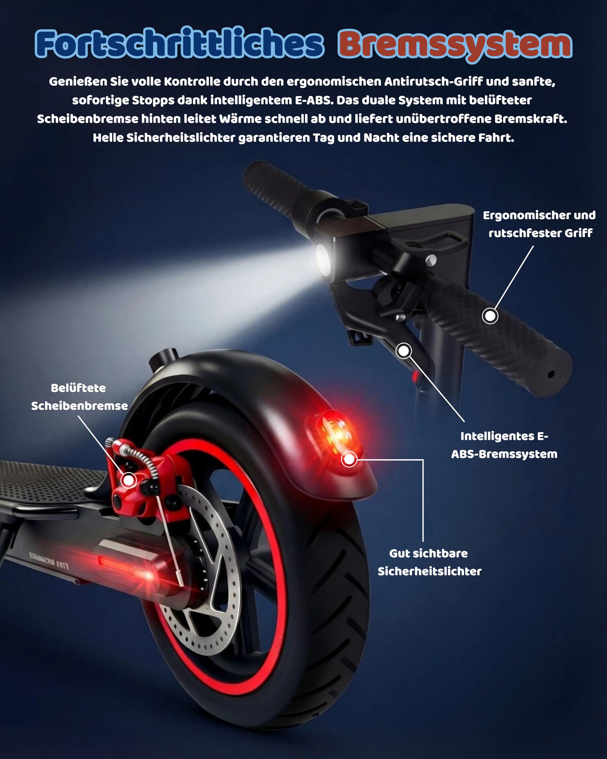 8,5'' Luftreifen E-Scooter mit APP, Doppelbremsen Und Kinetische EnergierüCkgewinnungssystem, Bis Zu 30km Reichweite & 120Kg Traglast, mit StraßEnzulassung