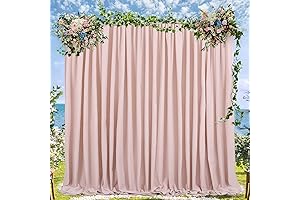 Elegant Dusty Rose Polyester Backdrop Curtains