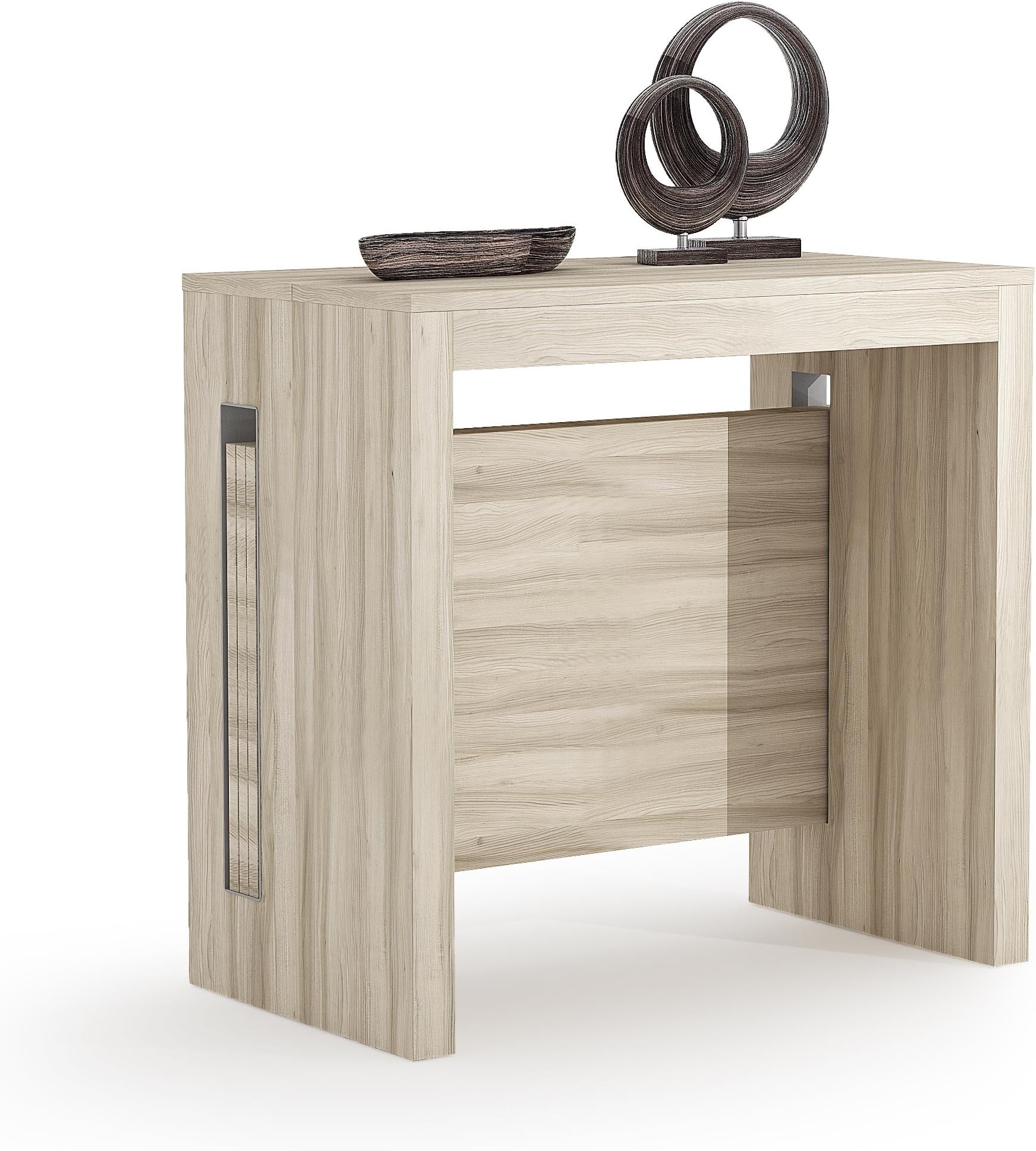 Modern Contemporary Style 4-in-1 Dining Room Table, Extendable, 100% Made in Italy, Multifunctional Console Table grey