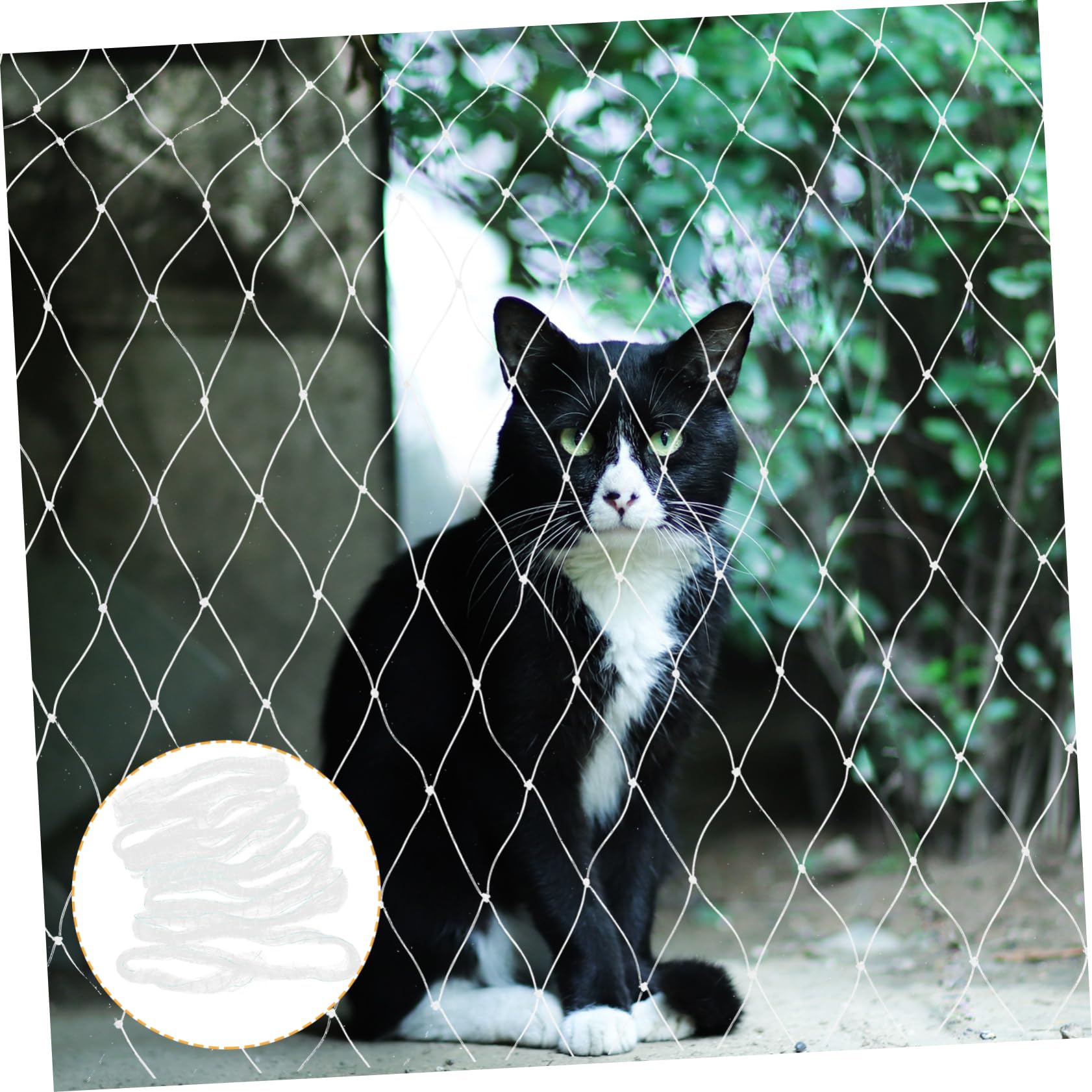 BESPORTBLE Katzenschutznetz Balkon 1 Satz aus Nylon, Weiß, Zuschneidbar