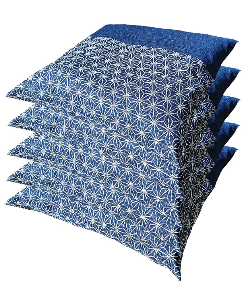 Amazon.co.jp: 座布団カバー 59 63 5枚 セット 八端判 しじら麻