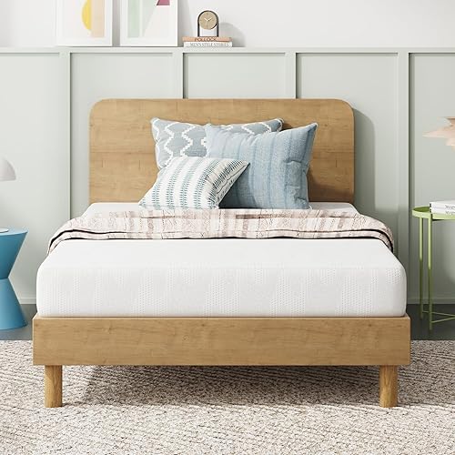 Novilla - Colchón individual de 6.0 pulgadas para niños, colchón de espuma viscoelástica de gel para un sueño nocturno fresco y alivio de la