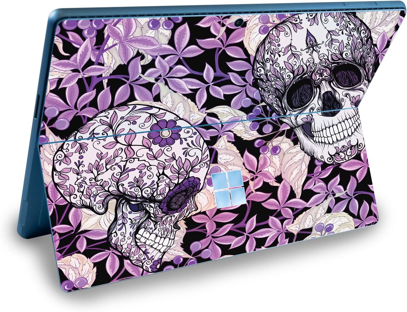 MightySkins Skin Compatible with Microsoft Surface Pro 9 (2022) - Flower Skull | Protective, Durable, and Unique Vinyl Decal wrap Cover | Easy to Apply & Change Styles | Made in The USA