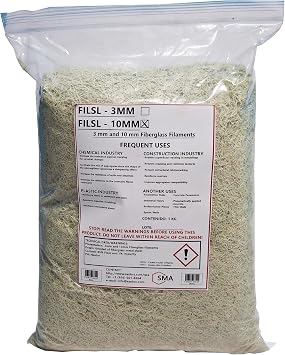 10 mm Fiberglass Filaments 2.2 lbs Bag