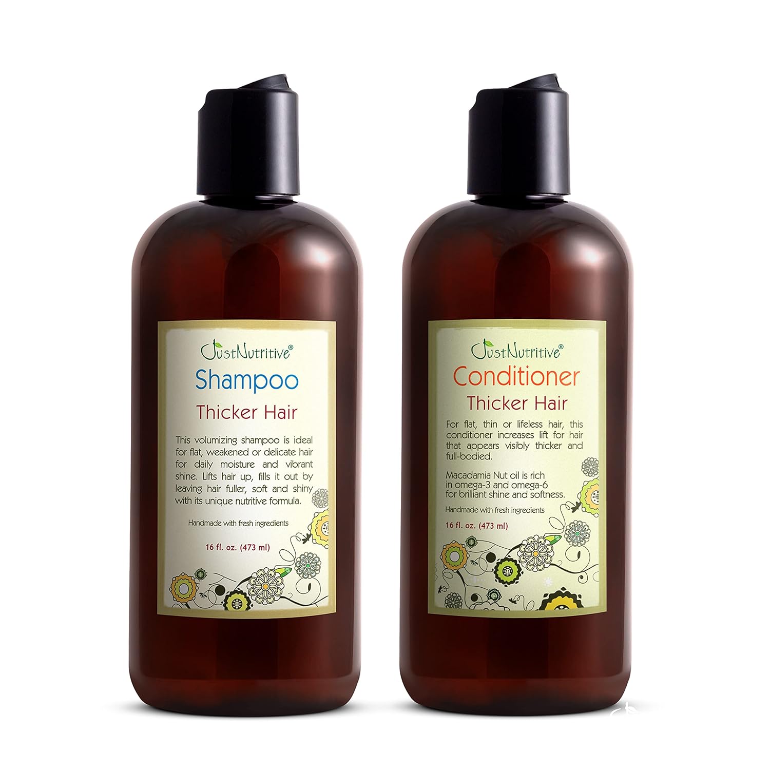 Just Natural Products Thicker Hair Shampoo and Conditioner