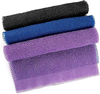 3 Pcs African Exfoliating Net African Net Sponge,80x30cm Long African Shower Sponge Nylon Back Scrubbers Shower Wash Cloth Body Sponge Exfoliating Sponge for Men and Women Deep Cleaning