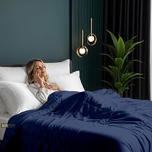 Day Care® Velvet Touch Satin Comforter Blanket | Lightweight Summer Quilt Rajai | Ultra Soft, Breathable & Silky Bedding – 100 GSM | 92"*108" Inch King Size Double Bed - Navy Blue