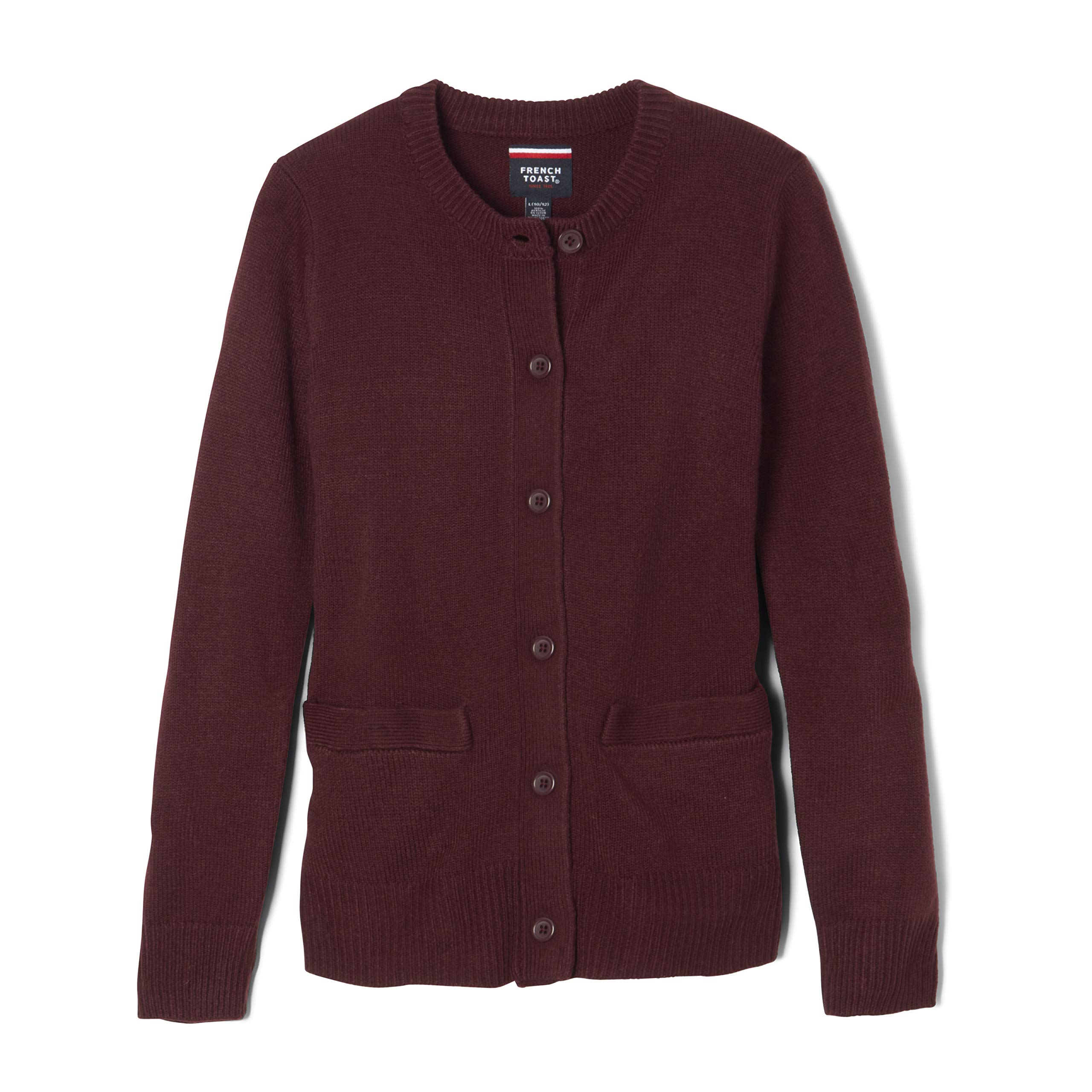 French Toast Anti-Pill Crew Neck Cardigan Sweater Maglione Bambina