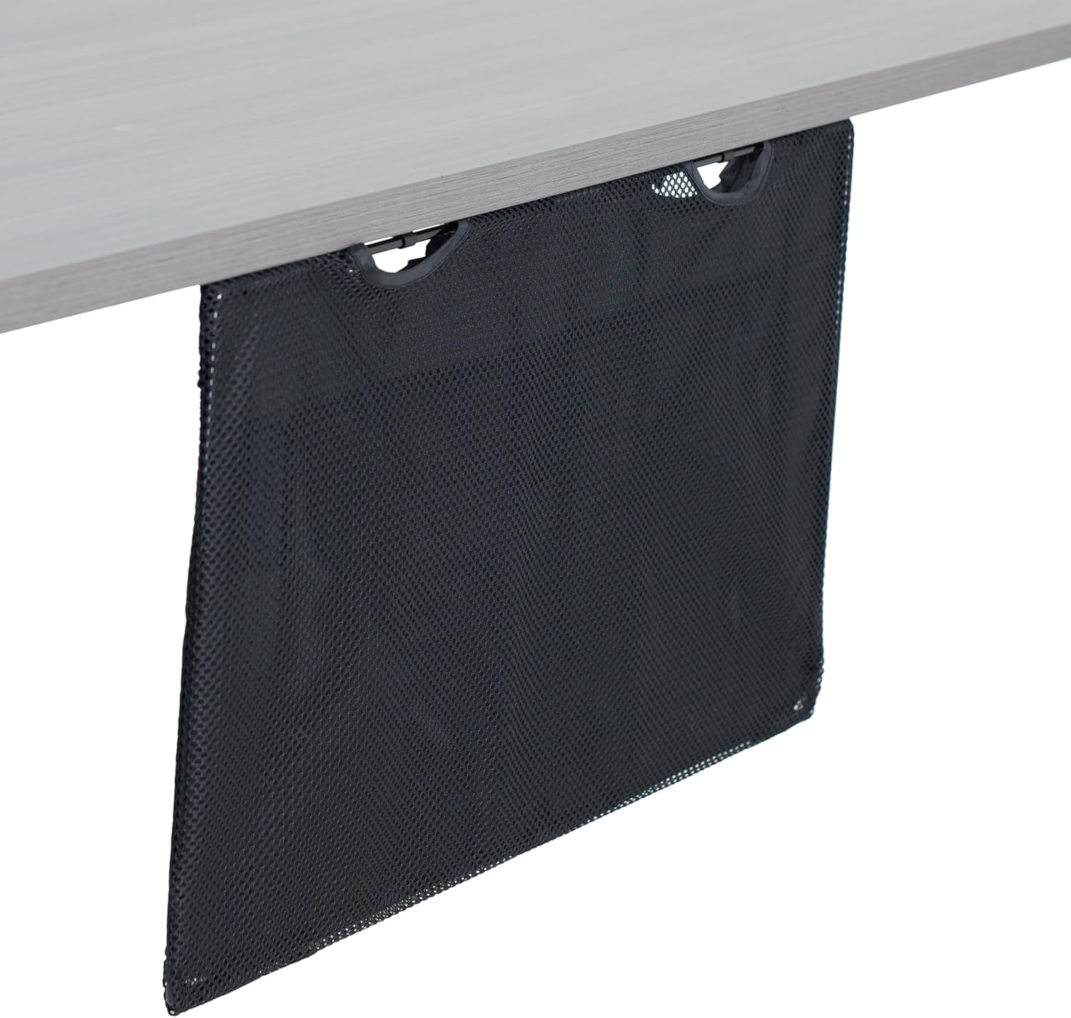 VIVO Black 24 inch Under Desk Privacy and Cable Management Organizer Sleeve, Wire Hider Kit Panel System, DESK-SKIRT-24