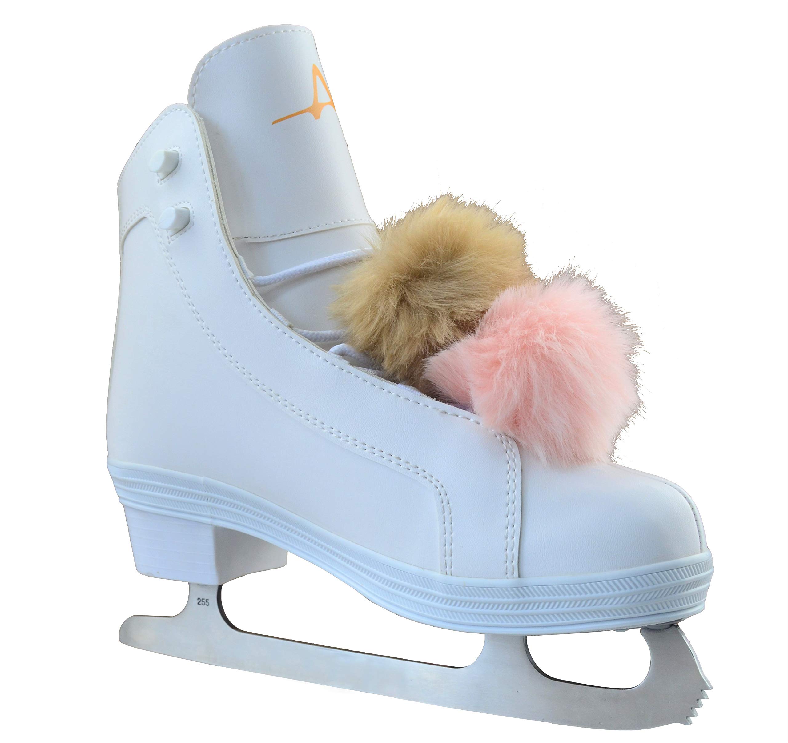 Shoe Pom Pom Figure Skate, White