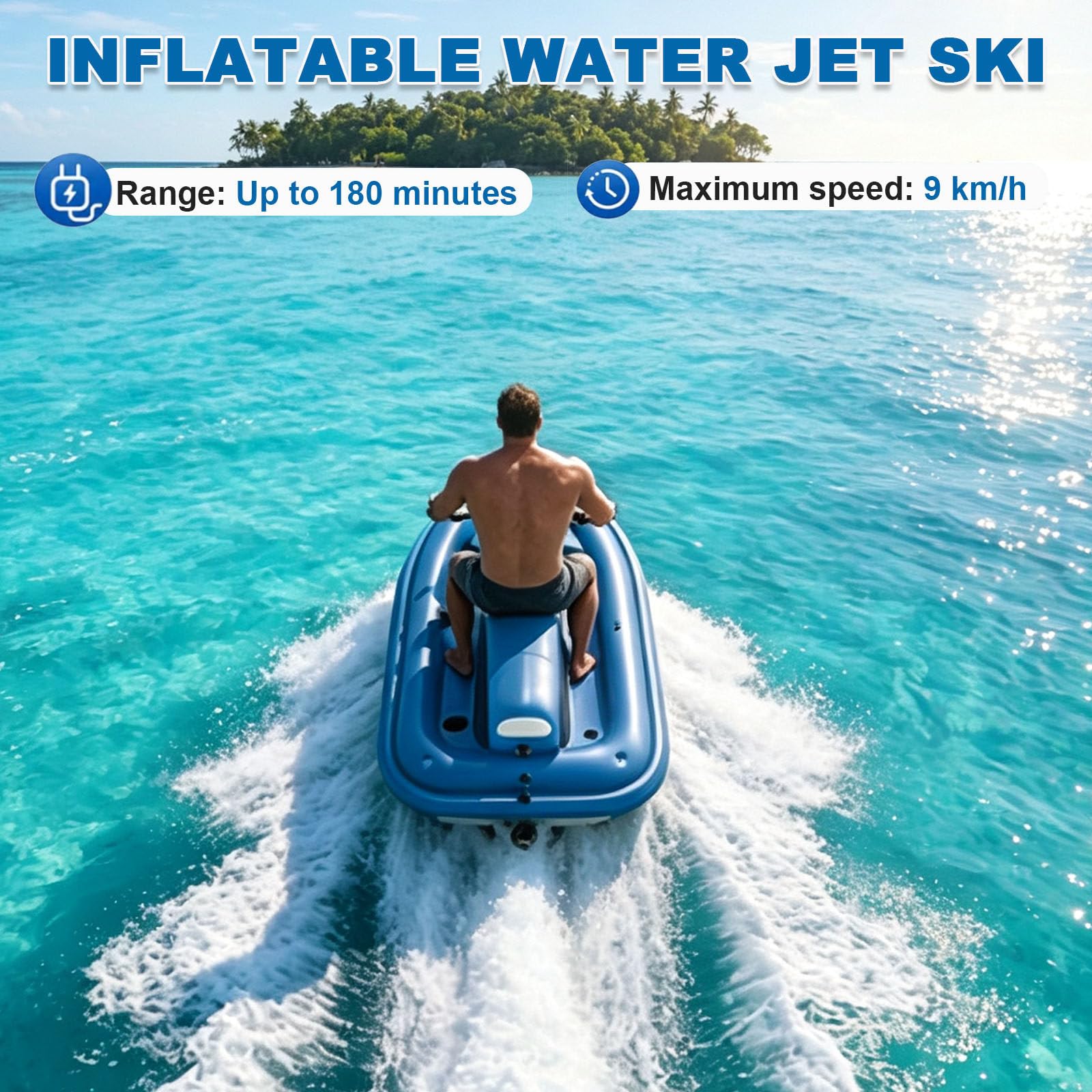 Bateau Gonflable Et Scooter sous-Marin 500W-10000mAh | Planche De Surf Électrique Pour Adulte, Charge Maximale 150 Kg, Équipement De Plongée En Mer Pour Sports Nautiques