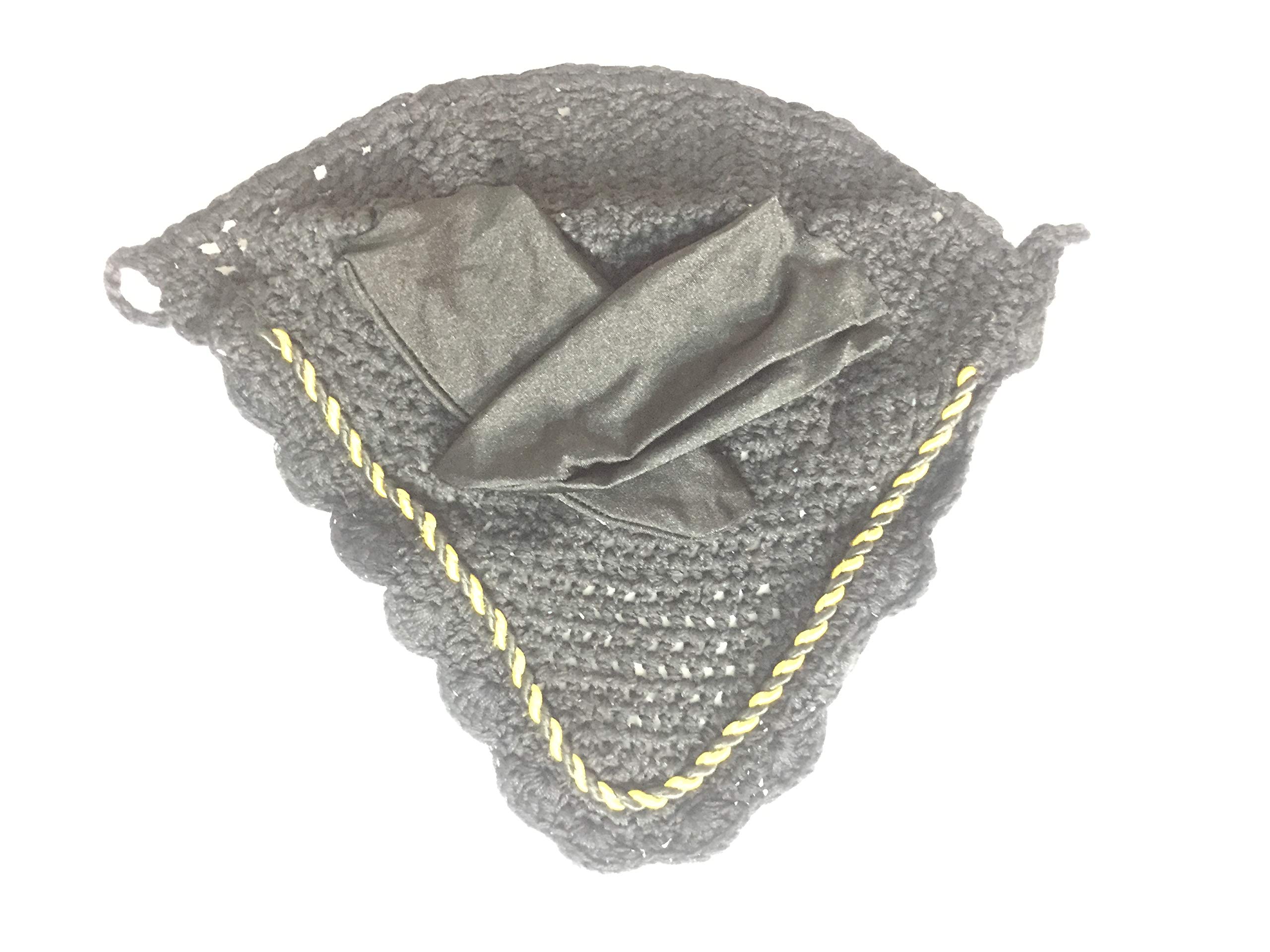 Spire Gorro protector de orejas de algodón transpirable de ganchillo suave (mazorca, gris)