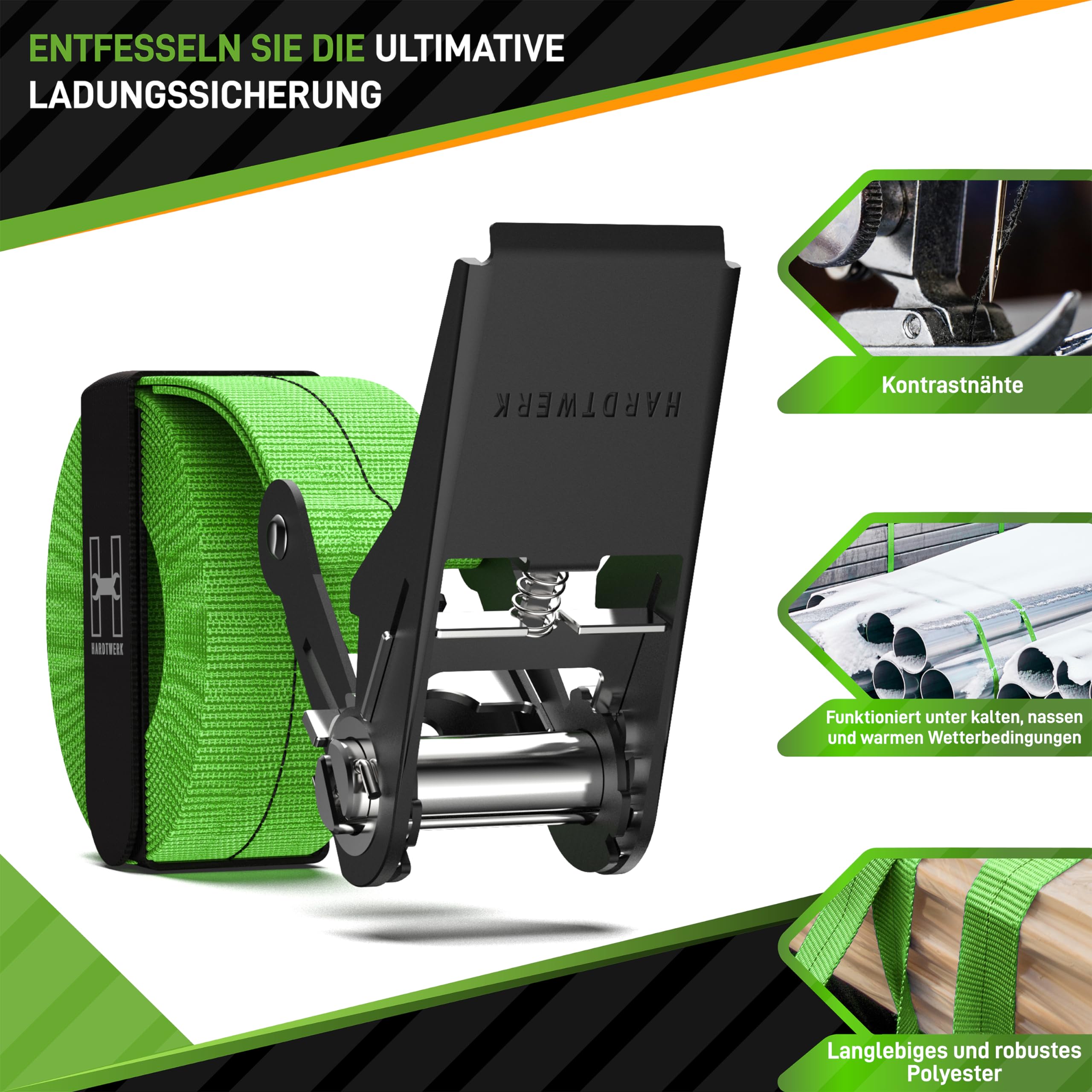 MaXpeedingrods 10Pcs 5000kg Cinghie Di Ancoraggio Con - Foto 12