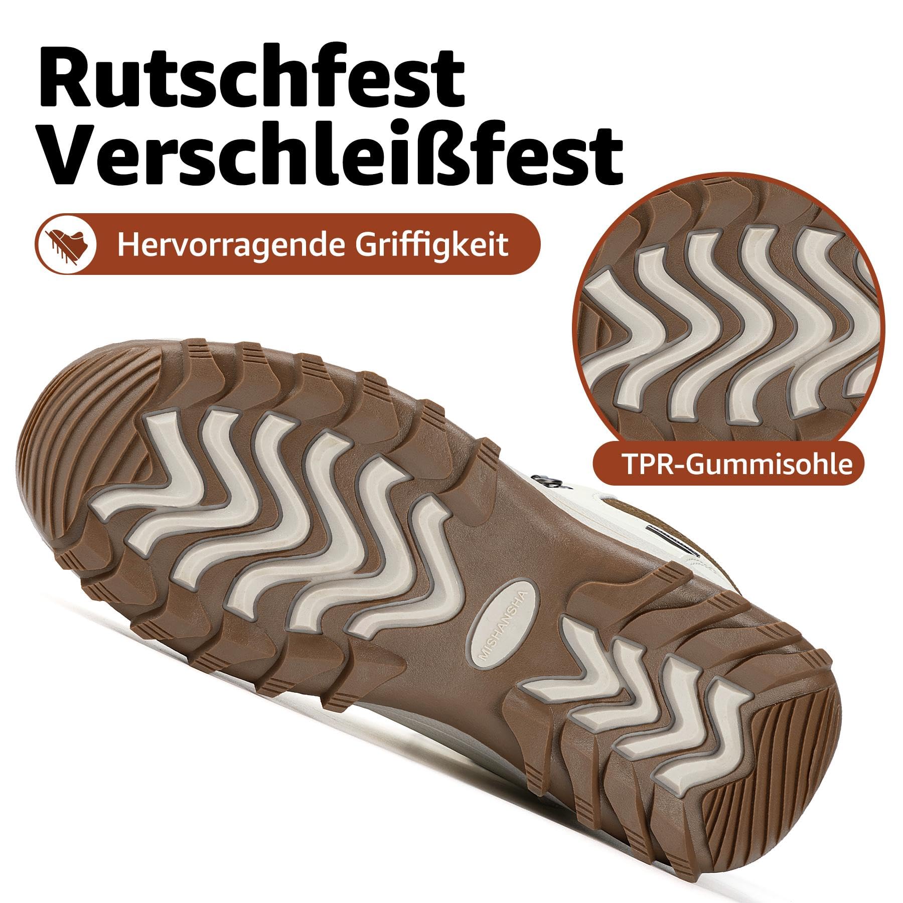 Mishansha Uomo Scarpe Invernali Donna Stivali da Neve Calda Impermeabili Outdoor Sneakers da Trekking Taglia 36-48 EU