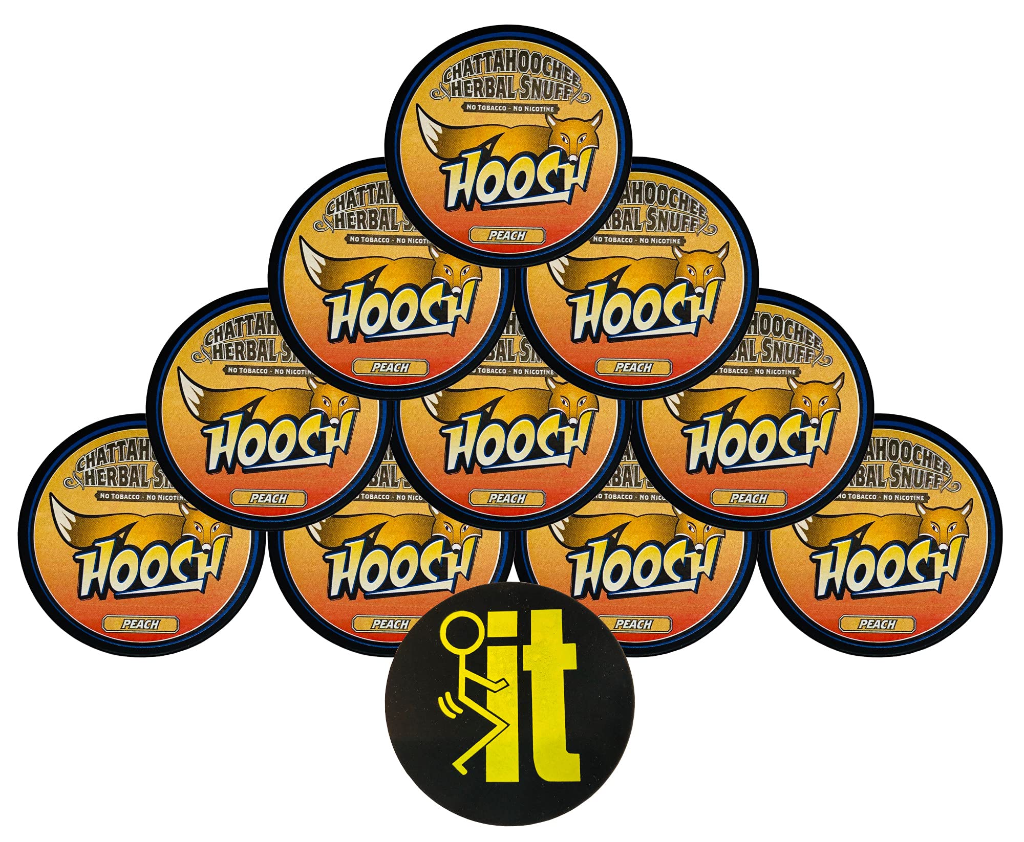 Peach Pouch Packs - 10 Cans - Includes DC Crafts Nation Skin Can Cover - FIT Black