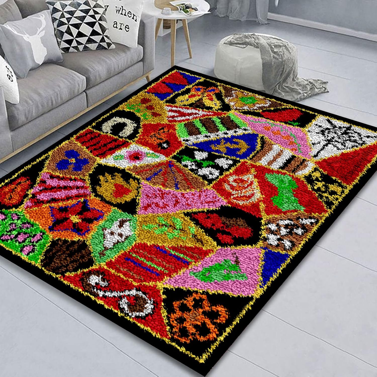 ZIVER Latch Hook Kits For Adults,DIY Latch Hook Rug Making Kits For