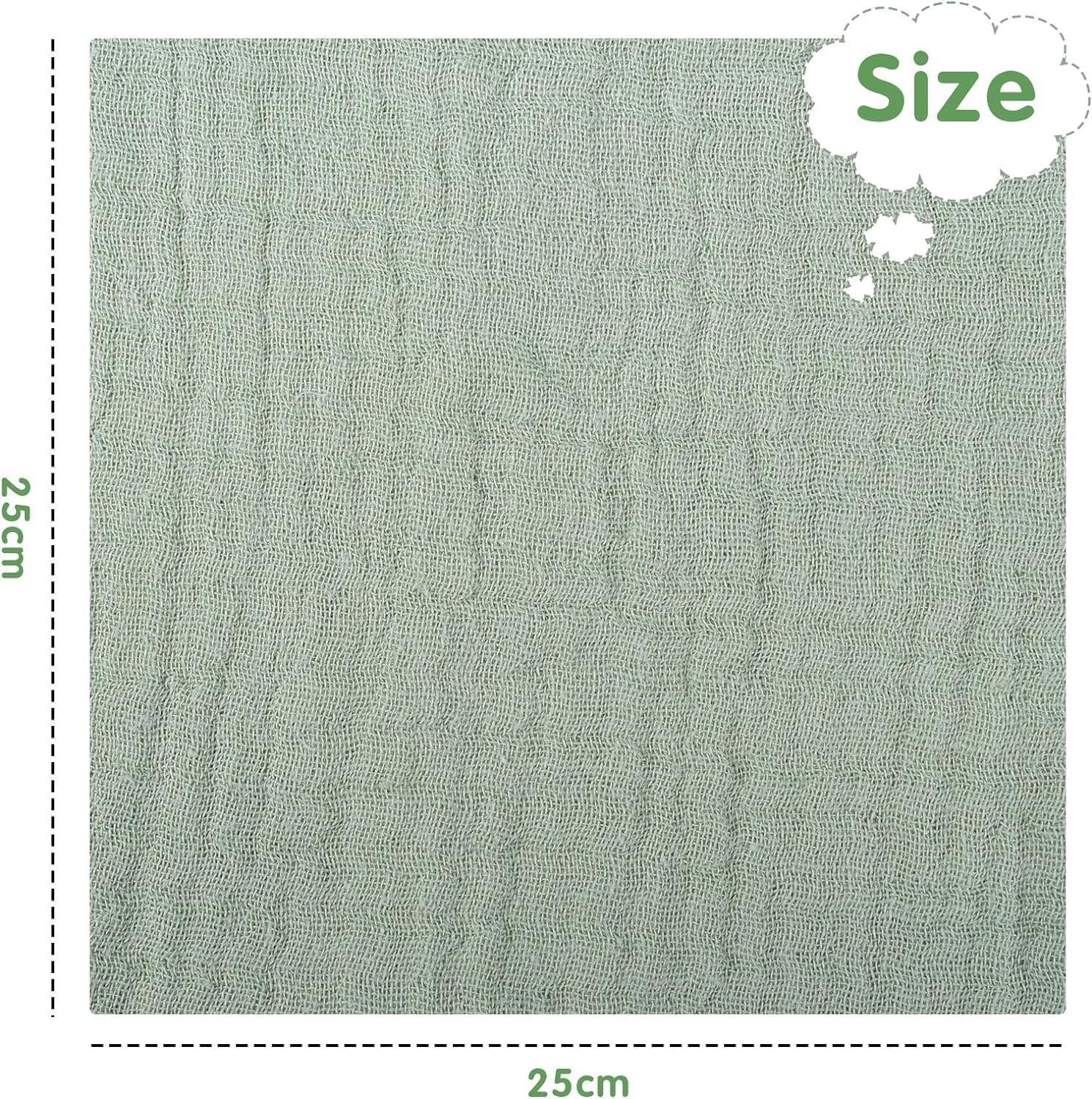10 Pièces Debarbouillette Bebe Essuie Tout,Serviette Visage Bébé Débarbouillettes Bébé en Mousseline Gant de Toilette Lingette Bebe Lavable Mousseline Debarbouillette Bebe (23 X 23 cm)