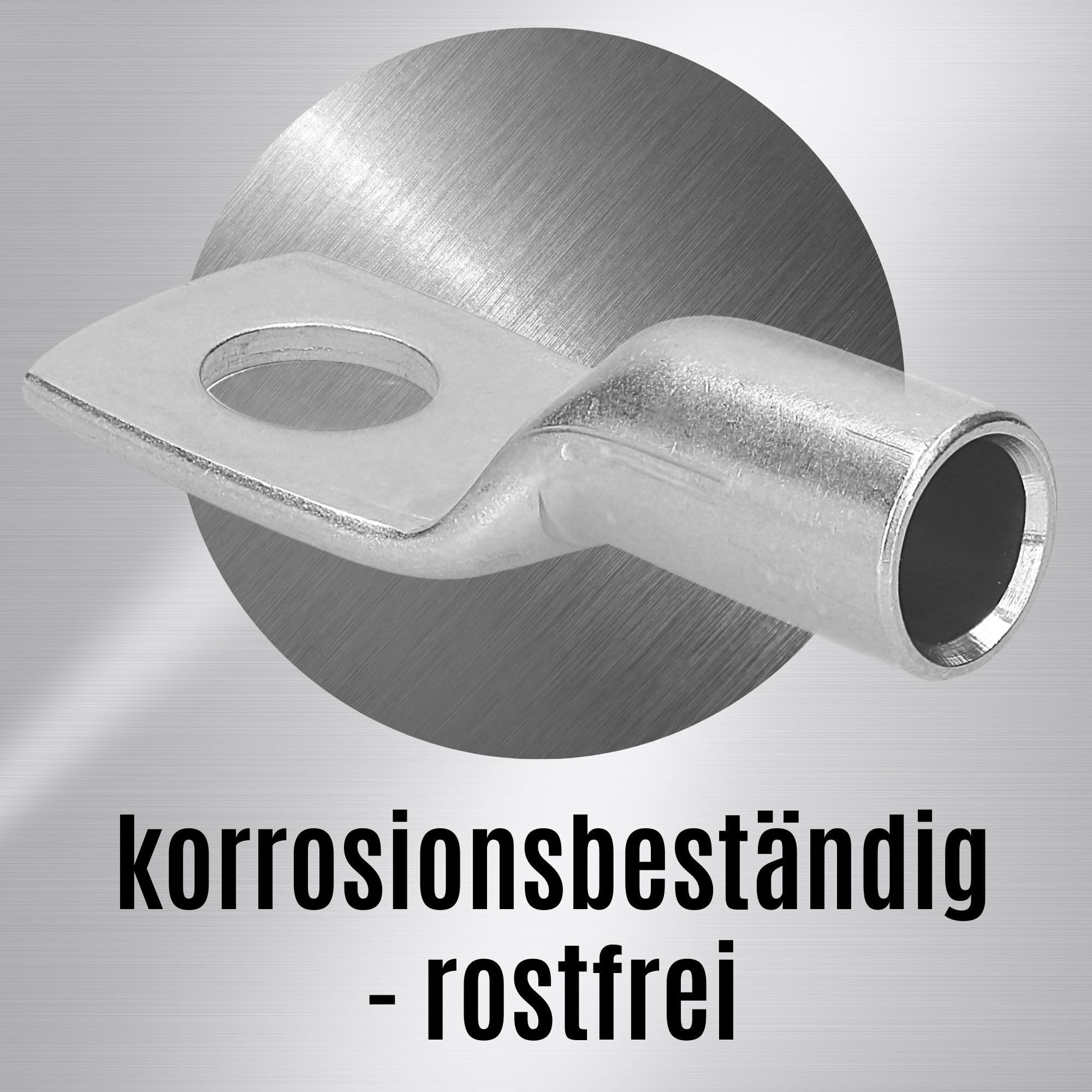 Kalitec ER7-10 Końcówki Kablowe 35 mm² M10 ze Stali Nierdzewnej V4A - 10 | Nierdzewne oczkowe konektory elektryczne, odporne na kwasy i korozję, idealne do przemysłu i wymagających instalacji.