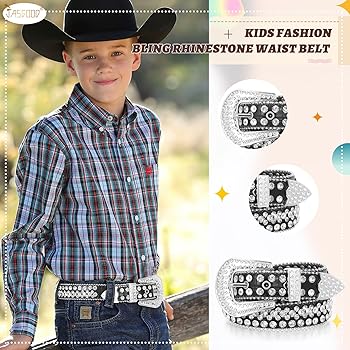 Amazon.com: JASGOOD Kids Rhinestone Belt for Girls and Boys