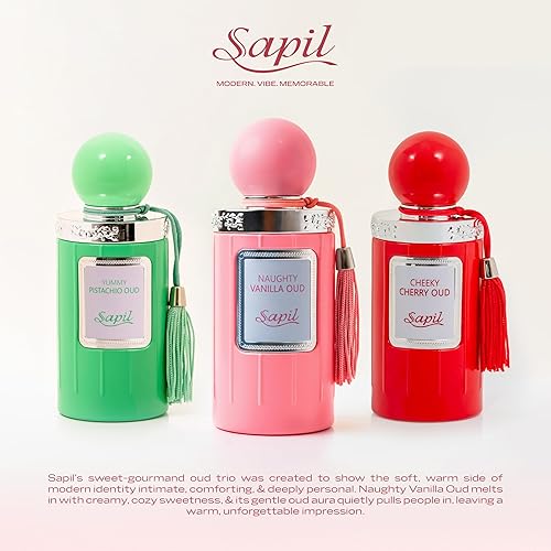 Miniatura 6 de Sapil Naughty Vanilla Oud Eau De Parfum para mujer  Perfume de vainilla dulce y caramelo de larga duración con almizcle, ámbar y Oud  Fragancia de