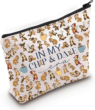TSOTMO Catoon Characters Merch Zipper Pouch For WDW Chipmunk Gift Chip Dale Gift CHIP ERA