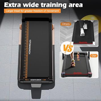Treadmill Walking Pad Running Machine,CEIEVER Under Desk Treadmills With Handle Bar 2.5HP Foldable Treadmill with LED Display and Remote Control Walking Machine for Home & Office