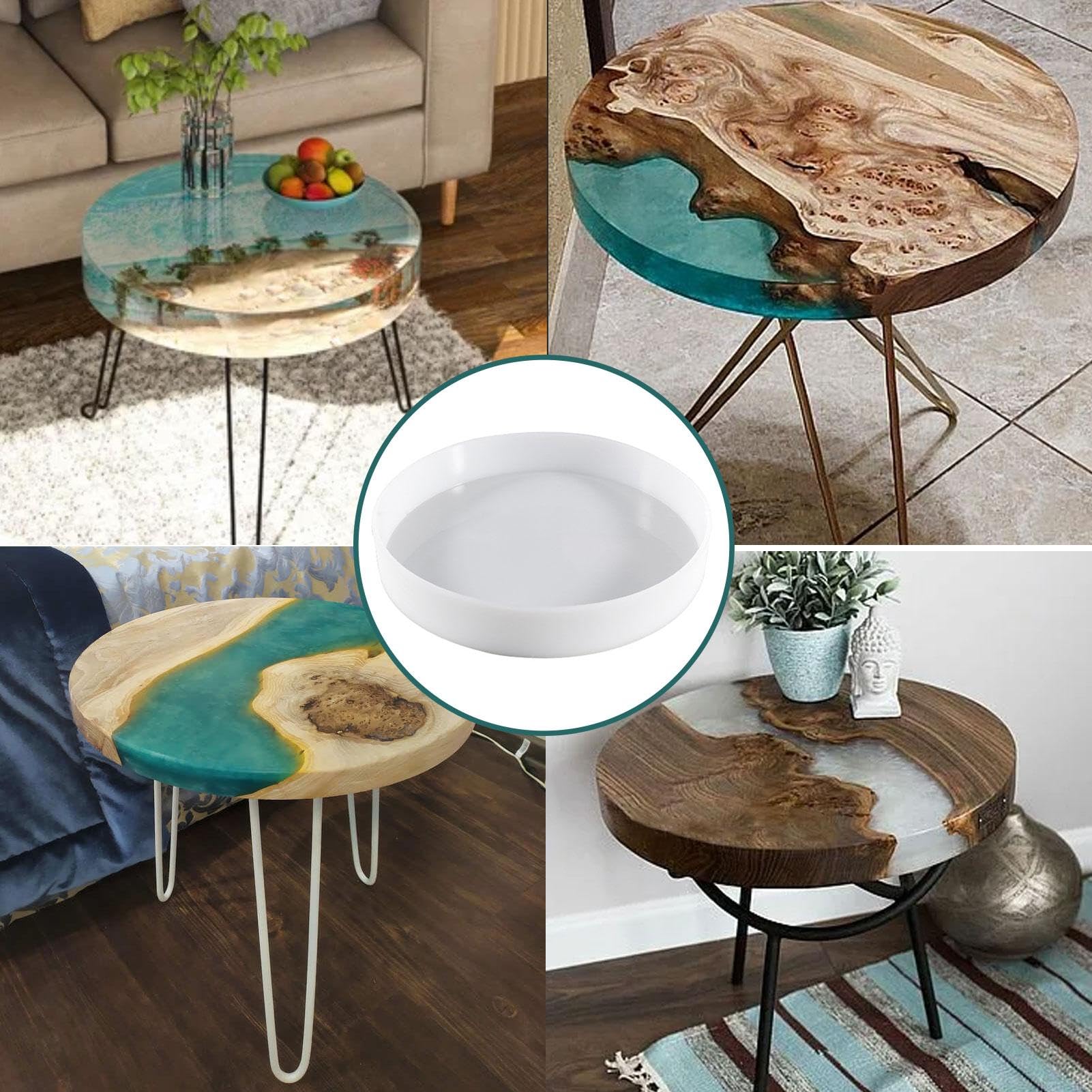rotondi in resina, in silicone resistente, perfetti per arte in resina, rotondi riutilizzabili per progetti fai da te, sottobicchieri epossidici, forniture creative per