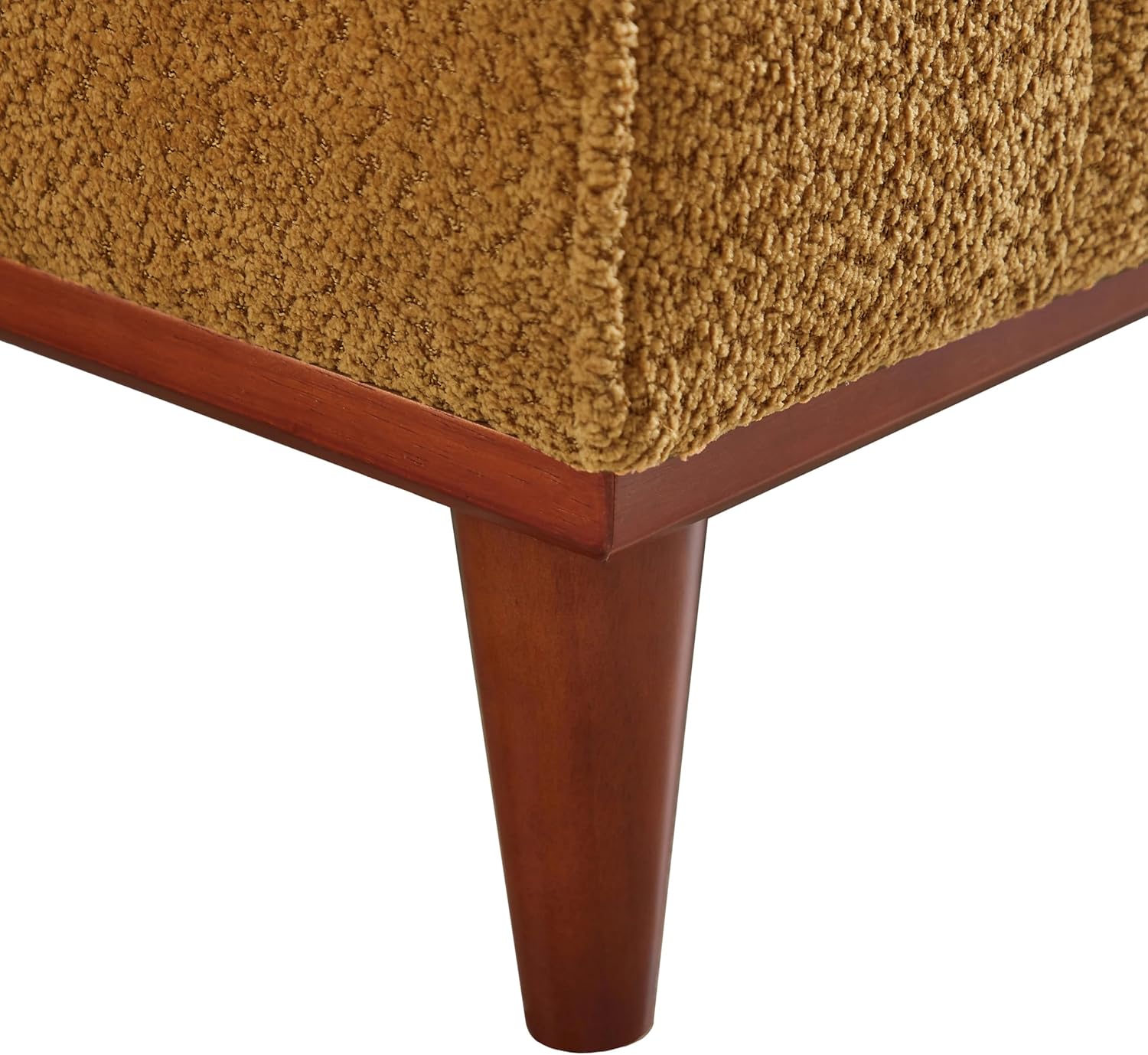 Left Arm Facing Chaise Lounge Chair Indoor with Wooden Base,Orange Chaise Lounge Chair with Ottoman,Small Fainting Couch,Comfy Sherpa Oversized Chairs for Living Room