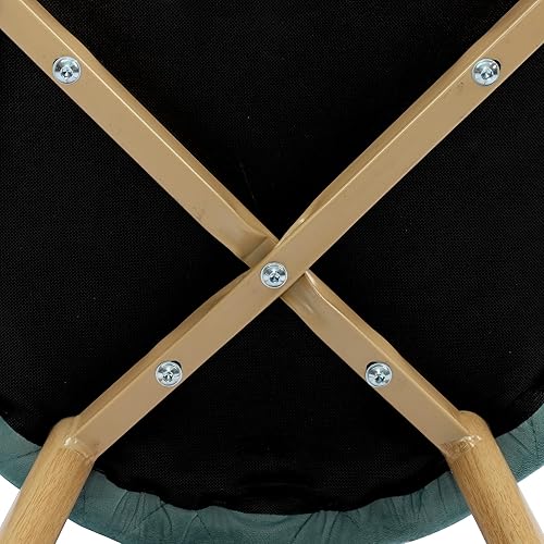 Miniatura 5 de LSSBOUGHT Sillas de comedor modernas de terciopelo con patas de metal juego de 2 verde