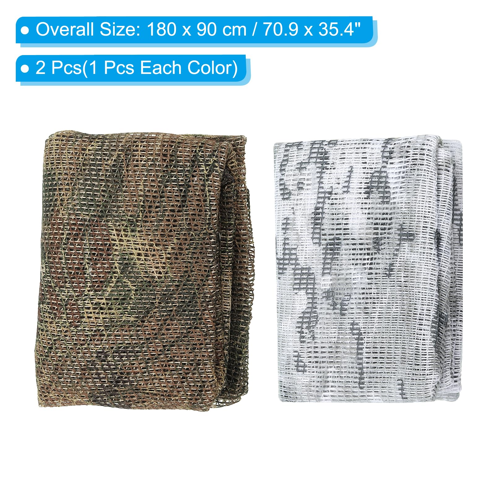 PATIKIL 71"x35" Camouflage Veil Scarf - Image 3