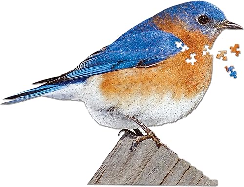 Madd Capp Bluebird - Rompecabezas de 300 piezas para edades de 10 años en adelante, borde único en forma de animal, tamaño de póster, corte