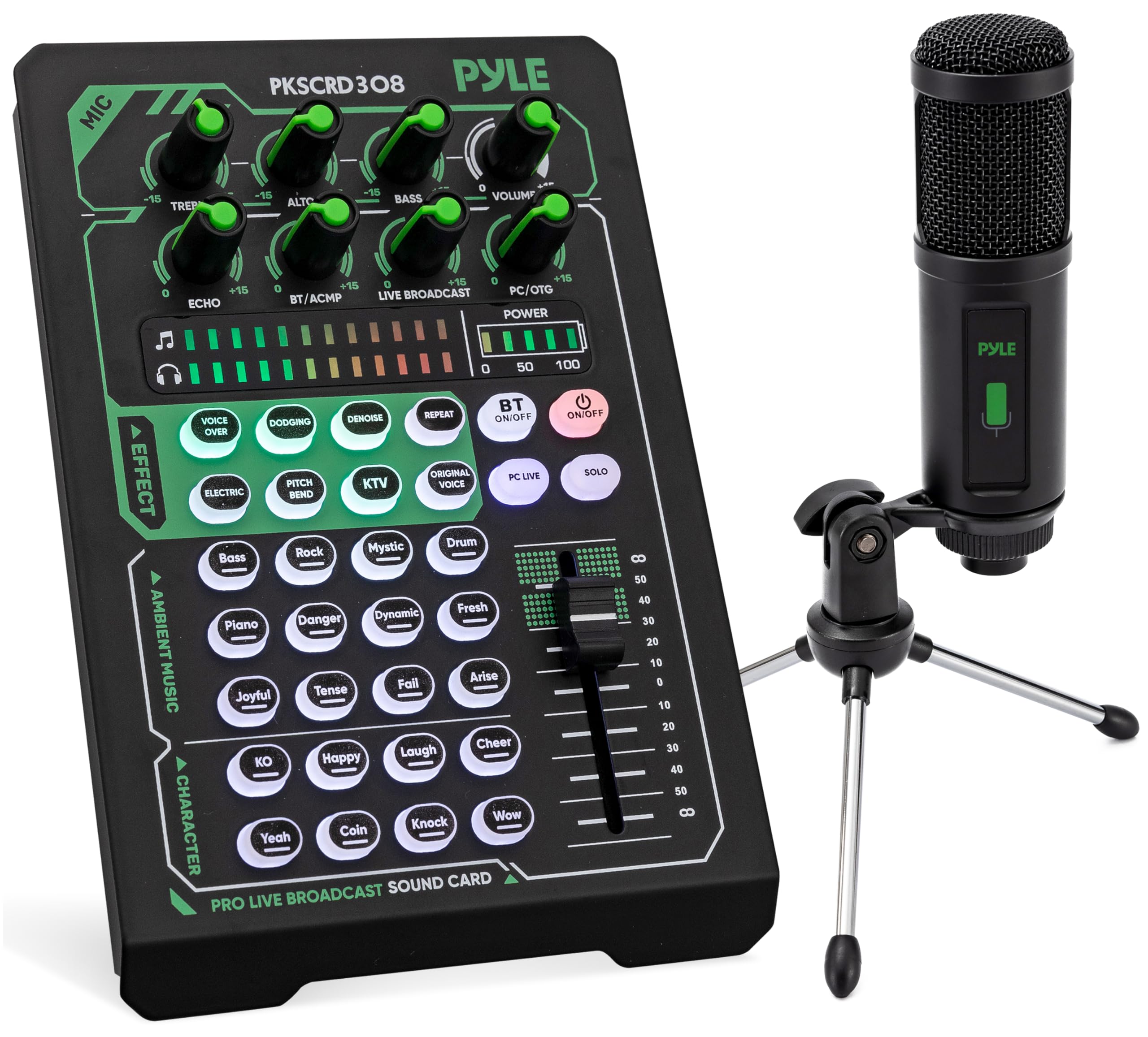 Amazon.com: Pyle Pro Live Broadcast Sound Card | Rechargeable