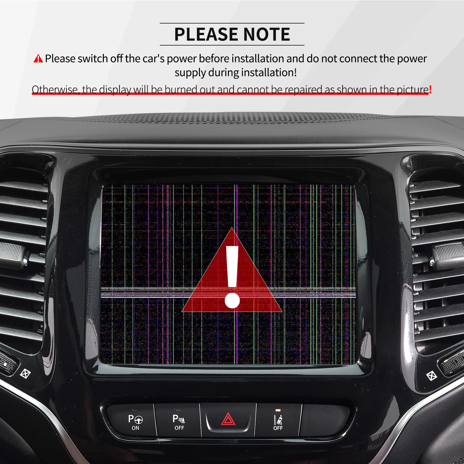 KAOLALI 8,4 Zoll Uconnect LCD Touchscreen Display Monitor Radio Navigation LA084X01(SL)(01) LA084X01(SL)(02) Kompatibel mit Chrysler Dodge Jeep