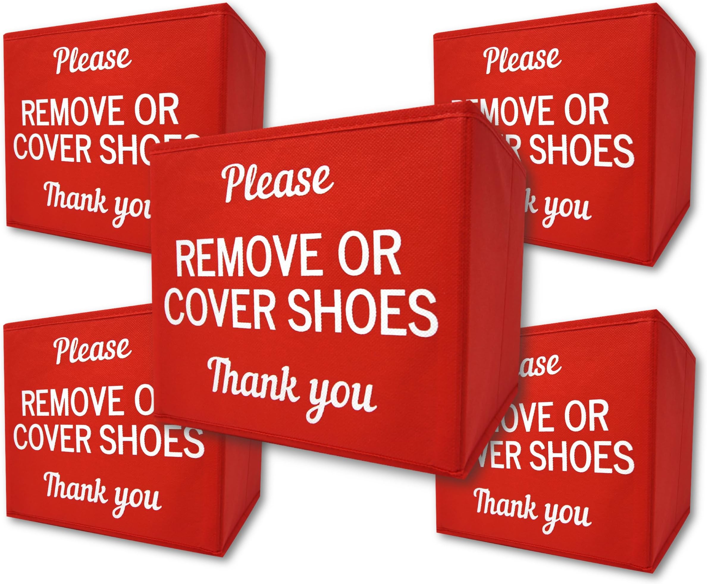 Shoe Cover Box | Disposable Shoe Bootie Holder For Realtor Listings and Open Houses, Please Remove Your Shoes Sign, Real Estate Agent Supplies (5)