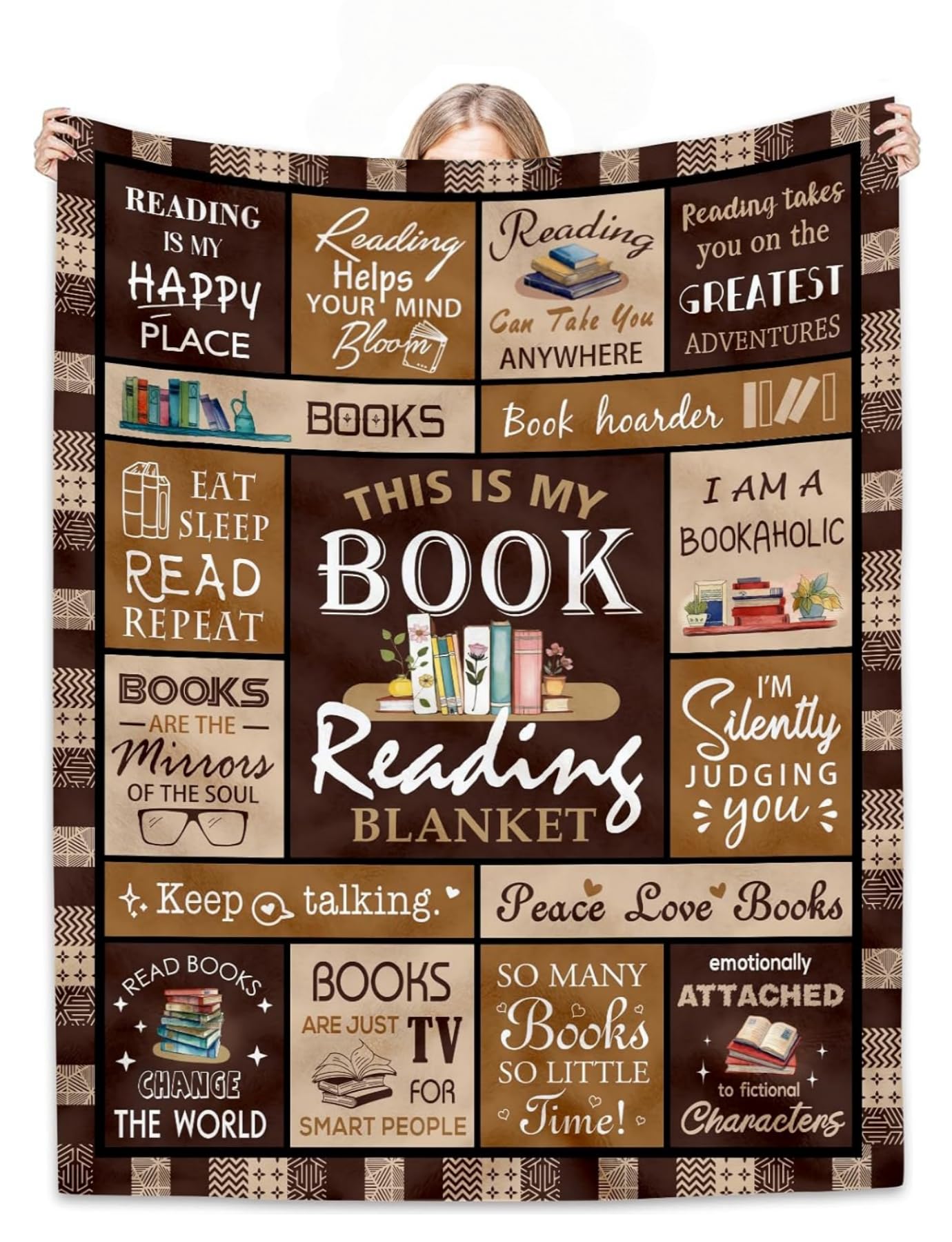 Couverture de lecture pour lectrices plaid grand format 150x200cm pour lit et canapé