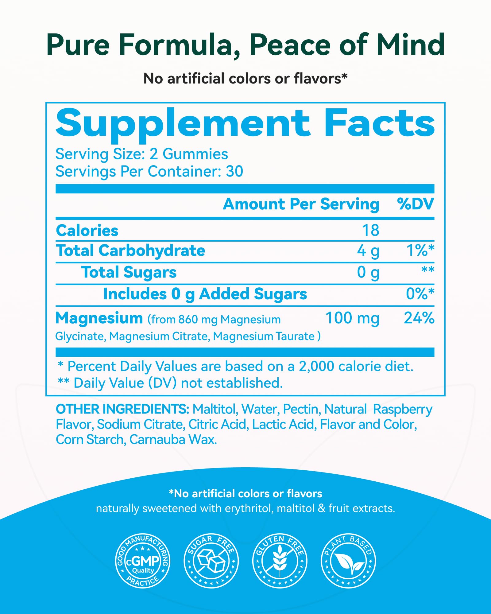 Magnesium Glycinate Plus Gummies 860mg, Sugar-Free, Adults & Kids 4+ — Amazon image 8