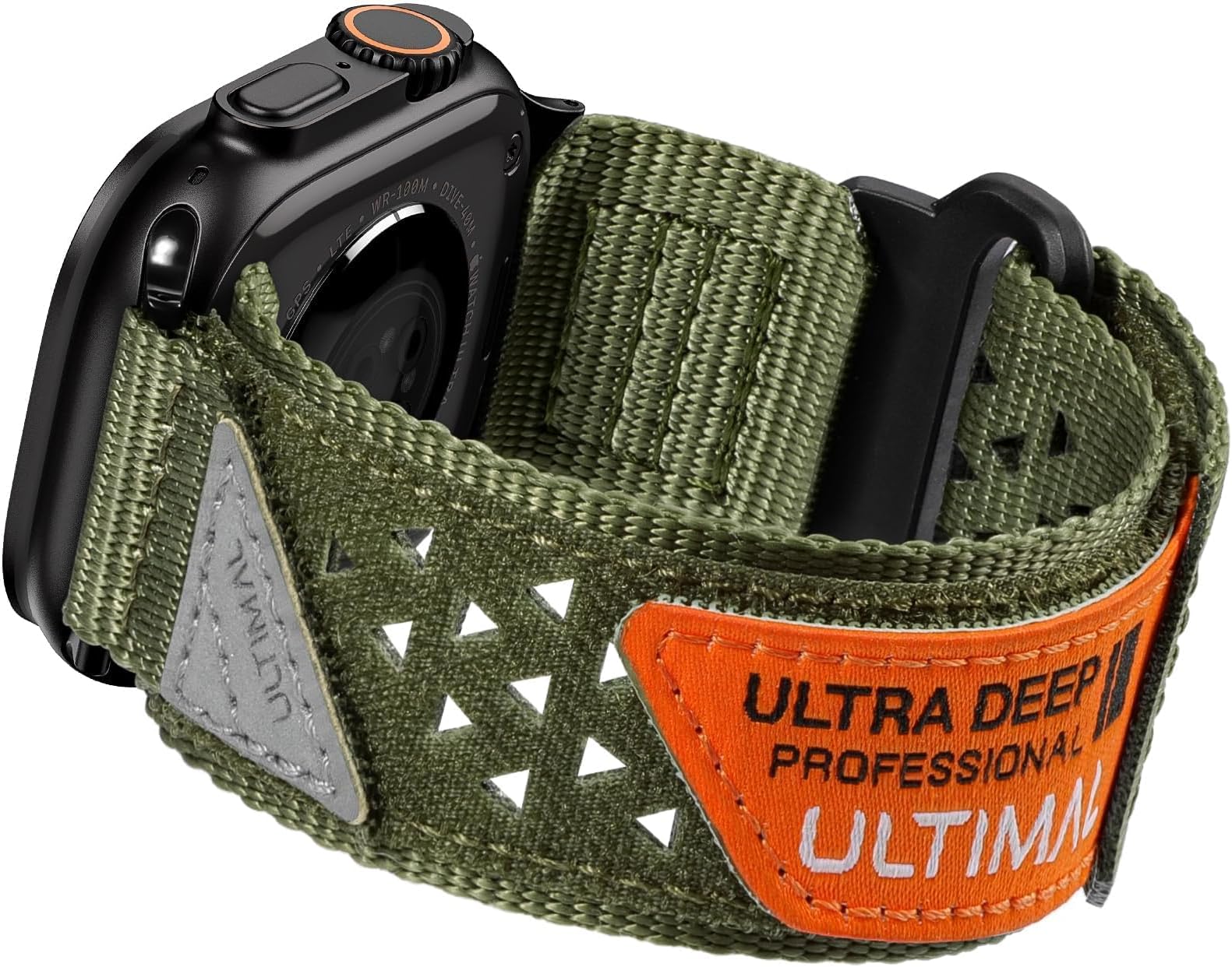 ULTIMAL Band Compatible with Apple Watch 49mm 45mm/44mm/42mm 41mm/40mm/38mm, Tough Breathable Nylon Sports Strap