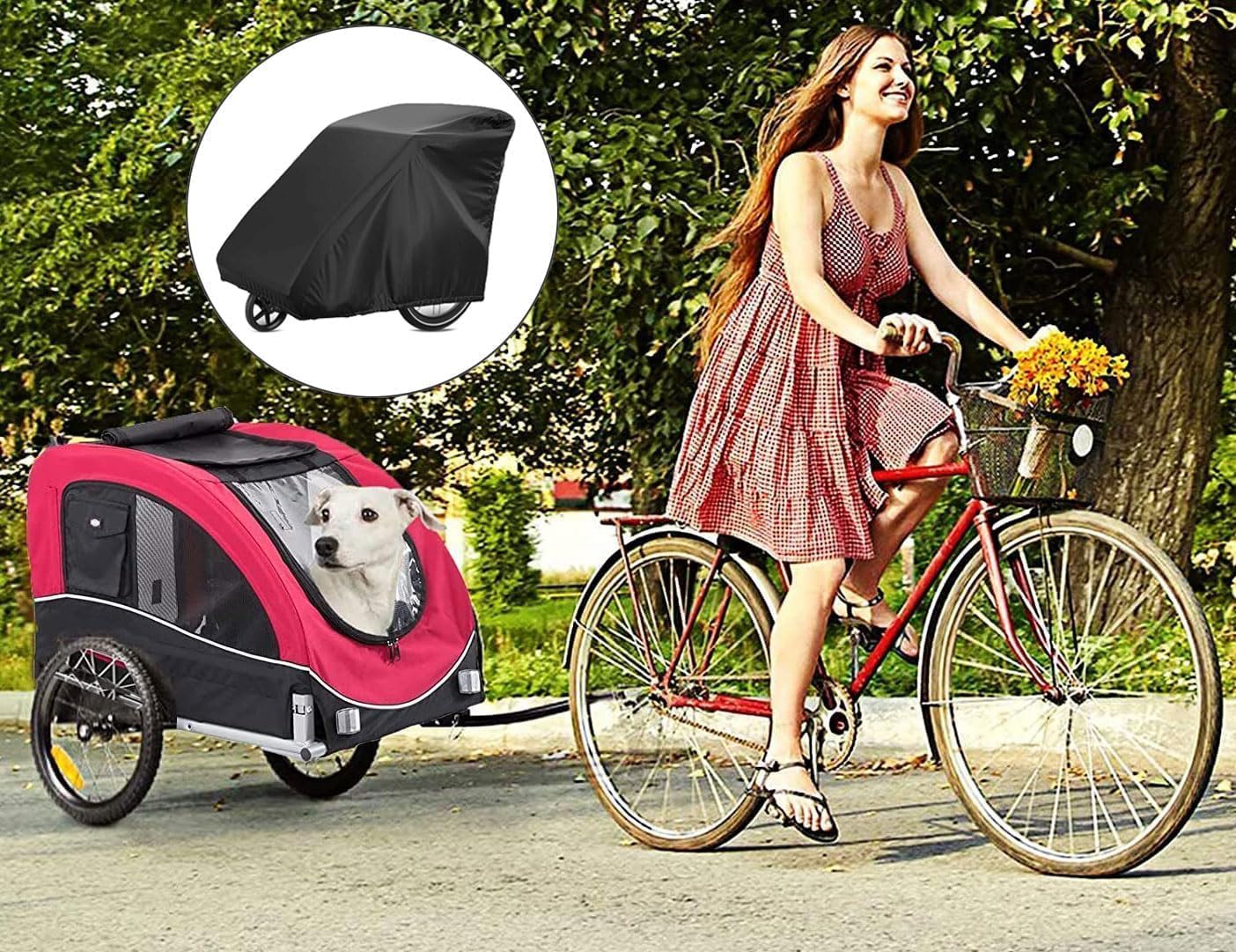 Wasserdichte Abdeckung Für Fahrradanhänger - 420D Oxford Mit UV-Schutz